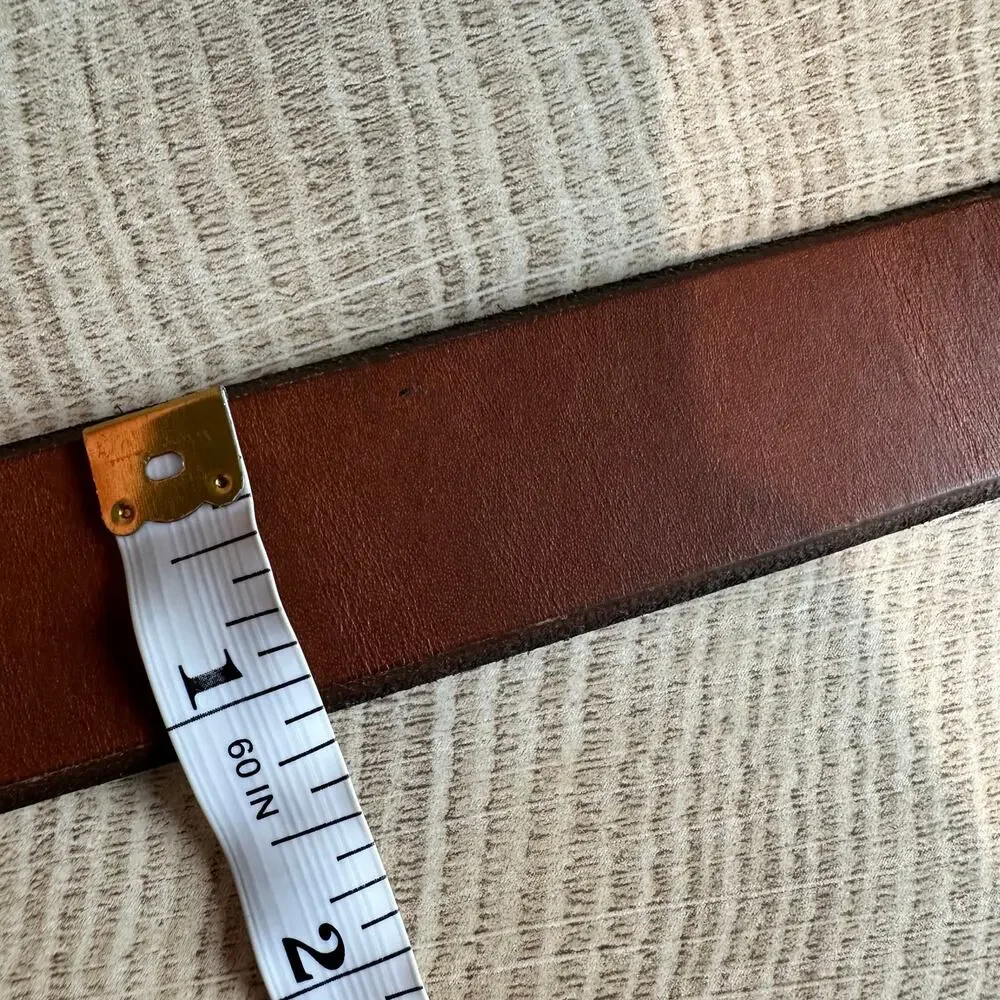 Gap Men's Leather Belt Brown Cognac Gold Tone 42